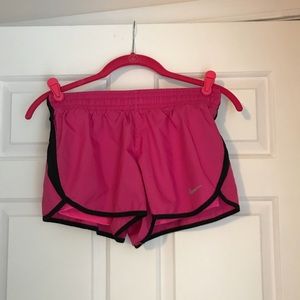 Pink running shorts
